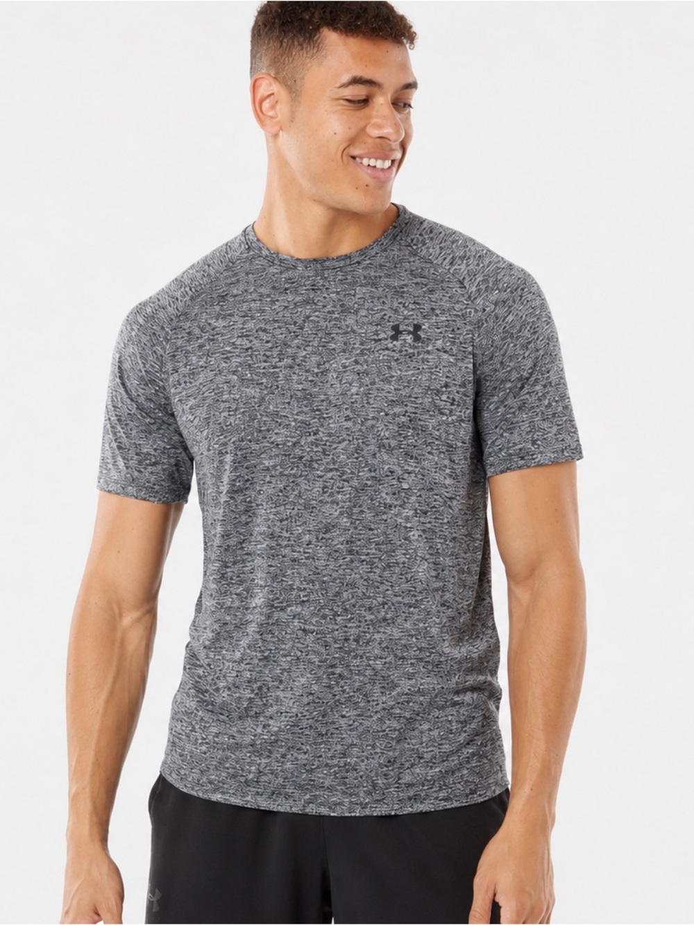 Under Armour UA Tech 2.0 Short Sleeve Heatgear T-Shirt Black Twist Men’s Size XL